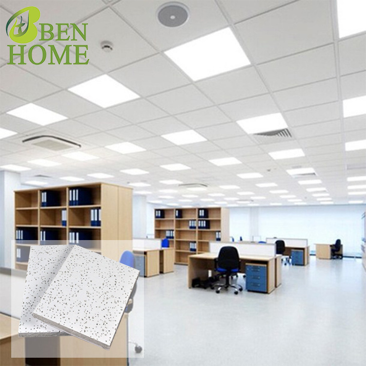 Sound System Acoustic Mineral Wool Acoustic Ceiling Tiles 600x600x14mm