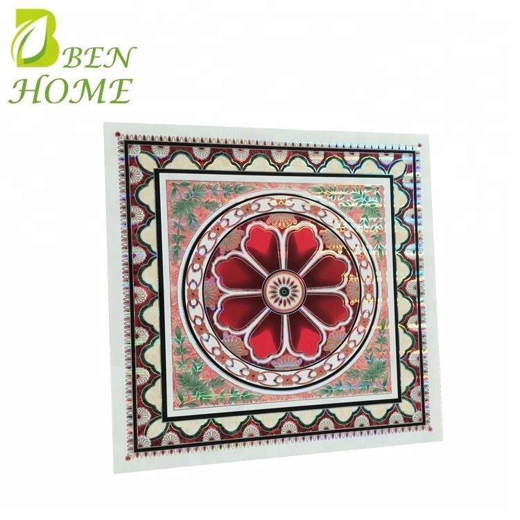 PVC Wood Ceiling Panels 5.95m 3.4kg/m2 Weight Made in Guangzhou China