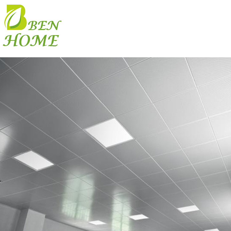 Simple White Color Clip-in Ceiling Aluminum Ceiling Tiles 600x600