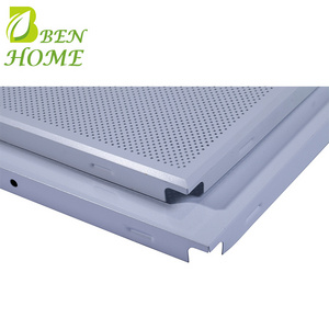 Simple White Color Clip-in Ceiling Aluminum Ceiling Tiles 600x600