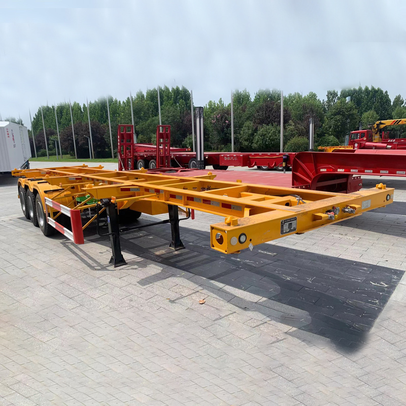 low price 20ft 40ft Skeleton Trailer Container Skeleton Truck for sale