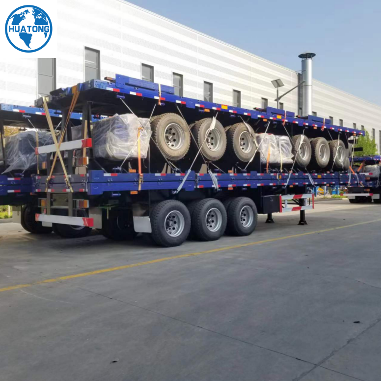 better quality  flat semi trailer supplies with low price 30-60ton made in China