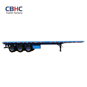 2 3 4 axles 60 ton  trailer container truck flat bed trailers flatbed trailer for sale