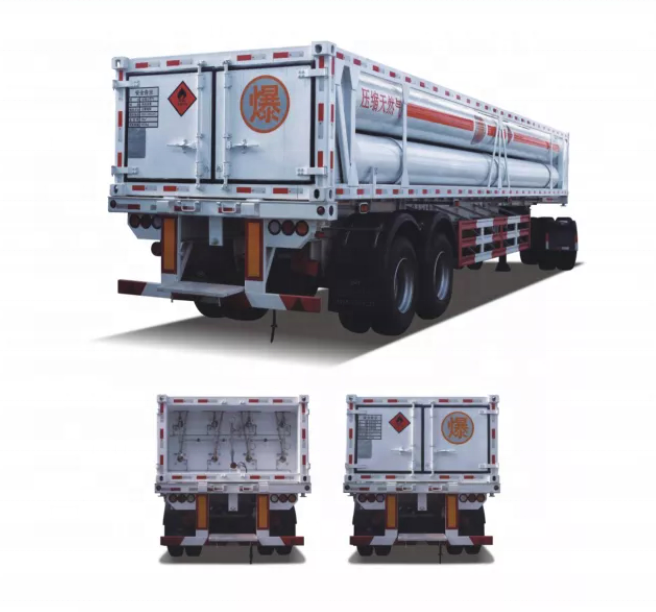 Used 8-tube CNG helium-hydrogen tube trailer