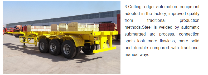 China manufacturer 40FT 45FT Port dock combo container chassis trailer Terminals skeleton semi-trailer Bomb Carts