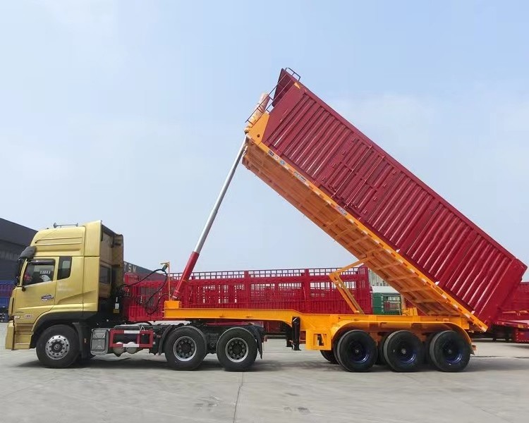 3  axles Small stone  construction waste  large stone  sand and gravel transport  dump truck trailer for sale