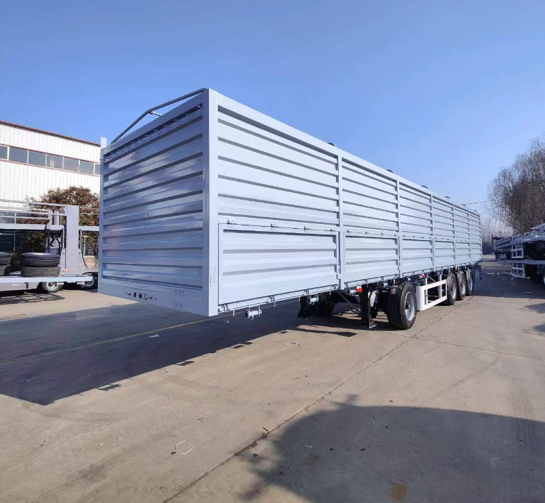 53 Ft Tri-axle canvas cover side curtain type Enclosed cargo box container trailer Europe Standard to Russia market