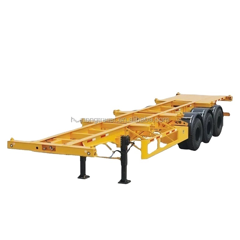 Custom 40 foot container chassis 40 foot skeleton trailer 40 foot flat plate goose neck trailer