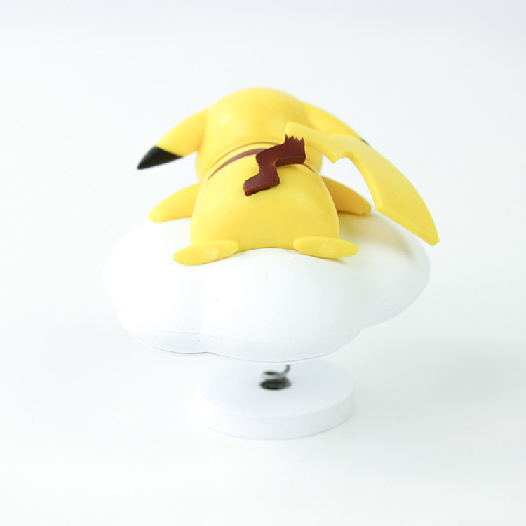 BJ Anime 6cm Japanese Anime Pokemoned Cute Sleep Cloud Pikachun Model Kawaii Toys Kids GIfts Dolls Action Figures