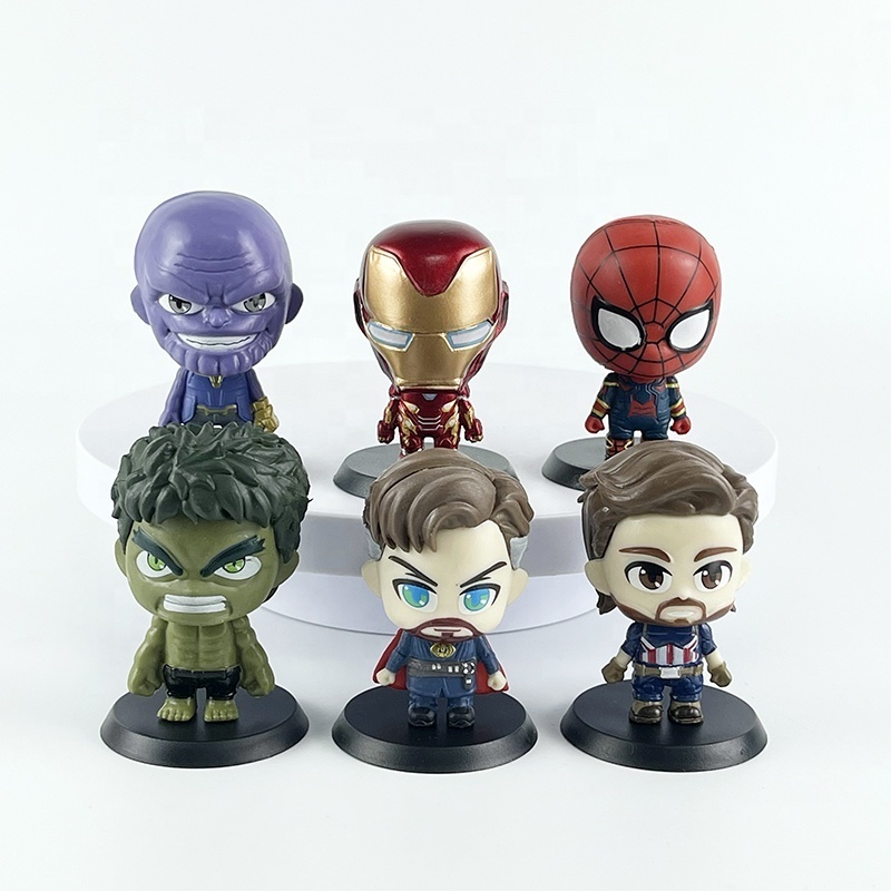 Movie Action Avengern Figure Superhero Cartoon Toy Models Anime PVC Mini Decoration Car Collection Figurine Toys