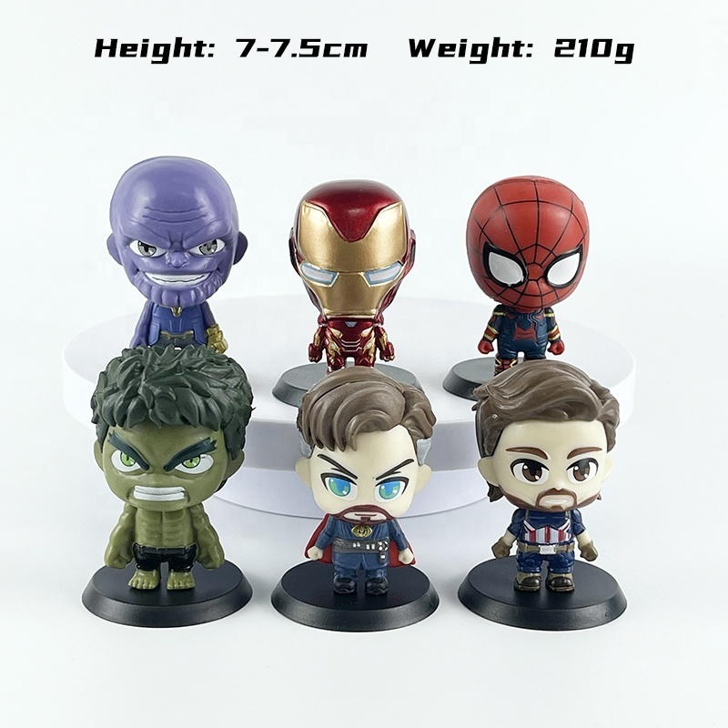 Movie Action Avengern Figure Superhero Cartoon Toy Models Anime PVC Mini Decoration Car Collection Figurine Toys