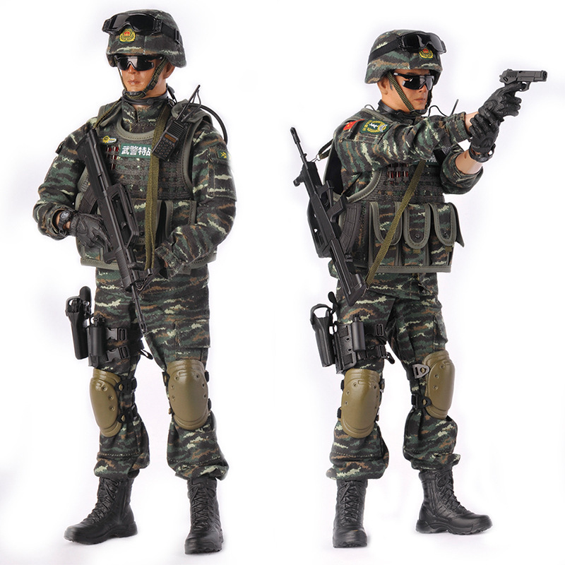 Movable Plastic Soldier Military Figure 1/6 Action Figure Soldier Model Set with Accessories Collection Boys and Girls Toy Kids