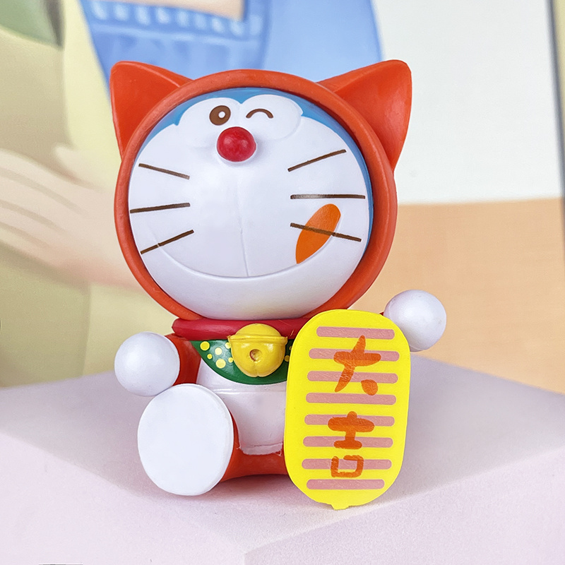 8PCS/SET 7CM Doraemon Blessing Cosplay Collection Model Toy Anime PVC Figure