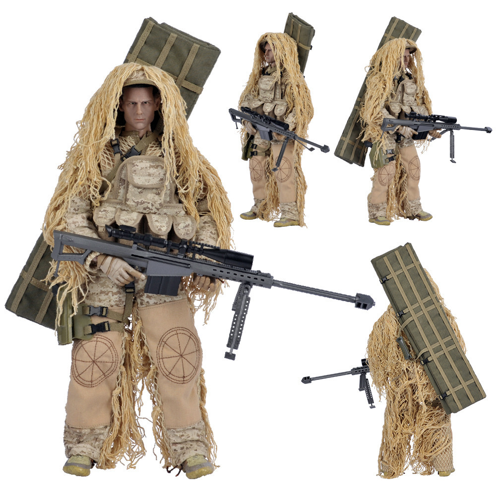 Movable Plastic Soldier Military Figure 1/6 Action Figure Soldier Model Set with Accessories Collection Boys and Girls Toy Kids