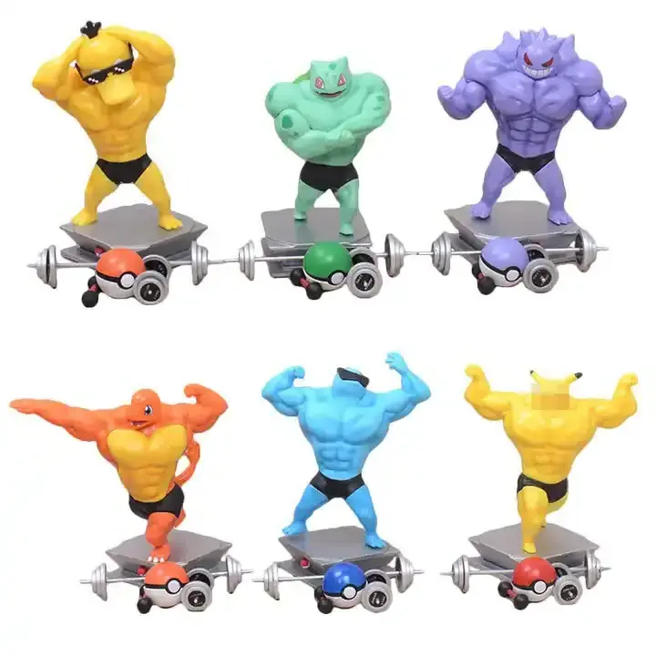 Wholesale High Quality Fitness Muscle Jenny Turtle Anime Action Figures Bodybuilding Series Pvc Desktop Decoration