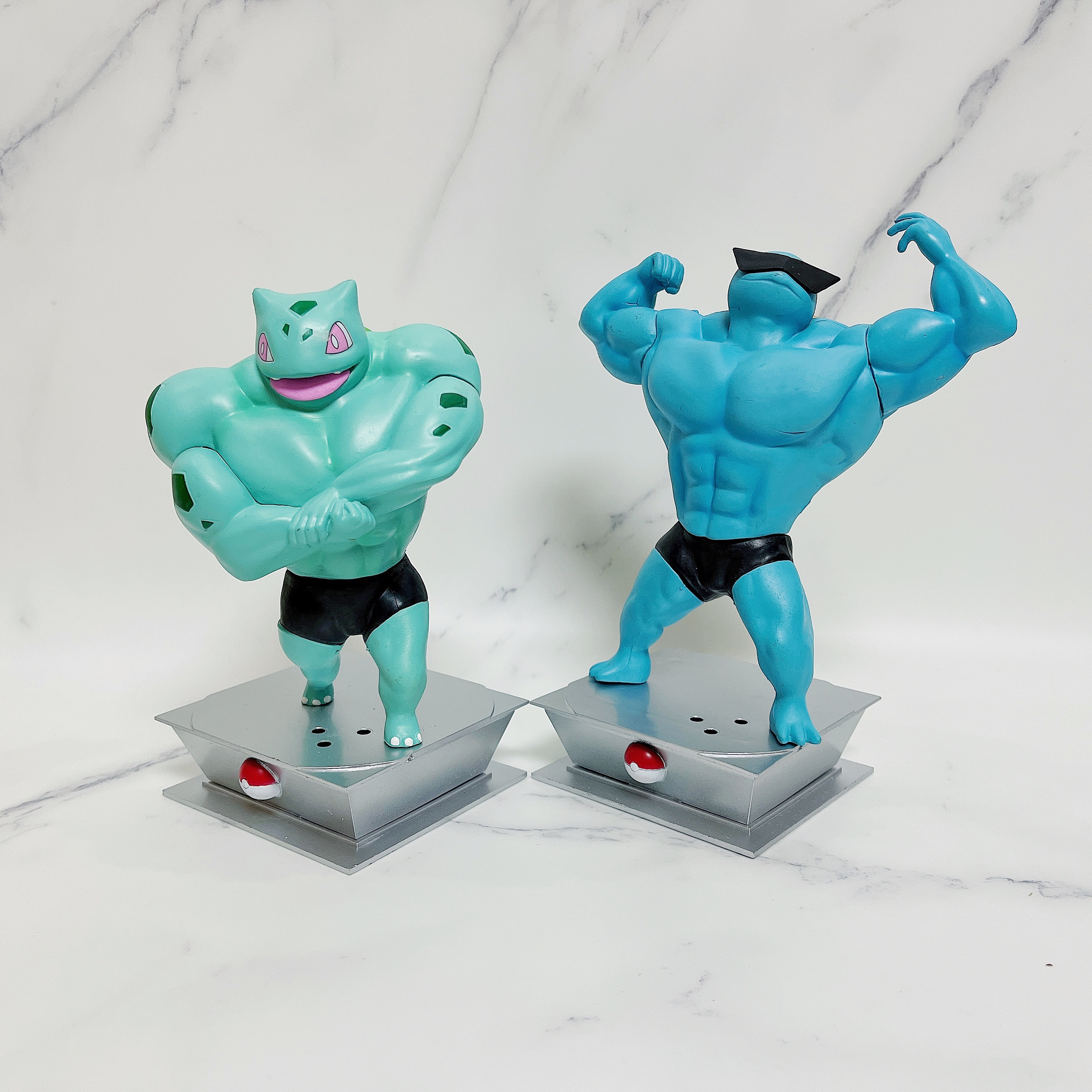 Factory Wholesale High Quality Fitness Muscle Pikachu Charmander Squirtle Pokemoned Anime Action Figure Bodybuilding Series