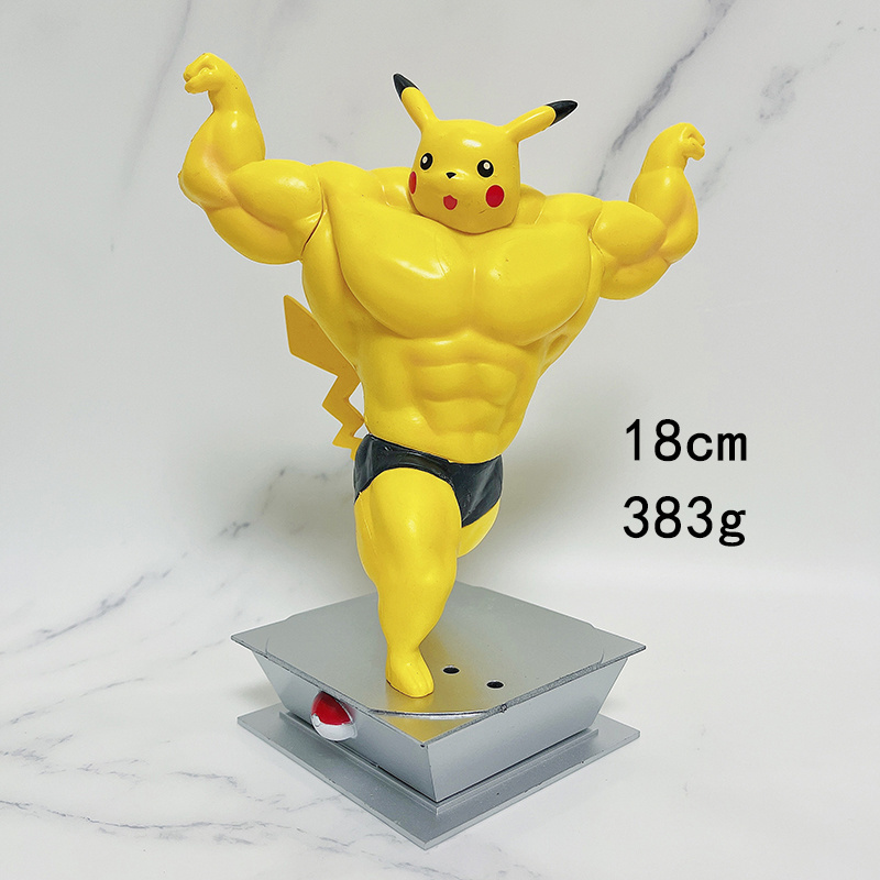 Fitness Muscle Pikachu Charmander Squirtle Pokemoned Anime Action ...
