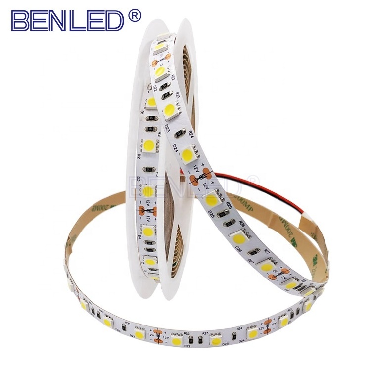 High Quality Single Color Smd 5050 LED Strip 12v 60/m led strip light Warm White Flexible LED Strip