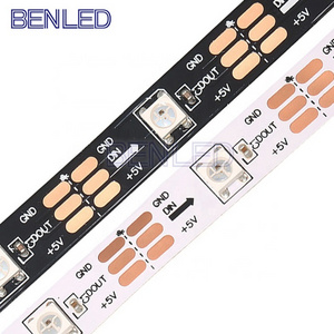 Addressable 2812 WS 2812B IP65 5V 12V Magic Color RGB 30LED 60LED 144 LEDs/m Flexible LED WS2812B IC Strip Light