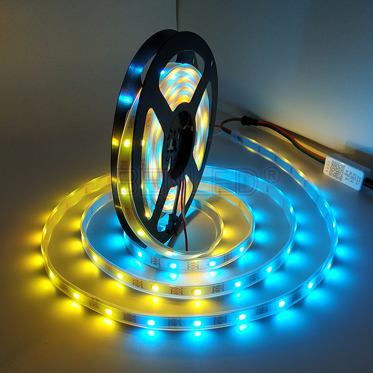 Addressable 2812 WS 2812B IP65 5V 12V Magic Color RGB 30LED 60LED 144 LEDs/m Flexible LED WS2812B IC Strip Light