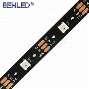 Premium Quality WS2812IC WS 2812B Black PCB 5V Digital Side Emitting Full Color 5050 RGB Flexible LED WS2812B IC Strip Light