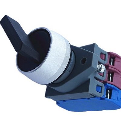 Interrupteur Rotatif 2 Positions LA38/203 DPST NO/NC Pour Montage Panneau 22mm - Neuf