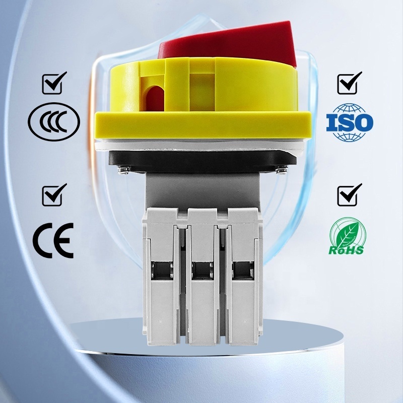 BNELEE 3 Phase Disconnecting Switch Load Break 40A 3/4P 690V On-Off Rotary Selector Cam Isolator Disconnect Switches