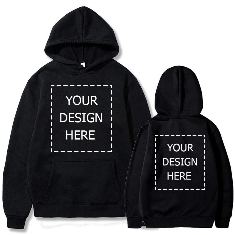 Custom New White Hooded Hoodie Men Thick Fabric Solid Basic Sweatshirts Quality mens dry fit Hoodies