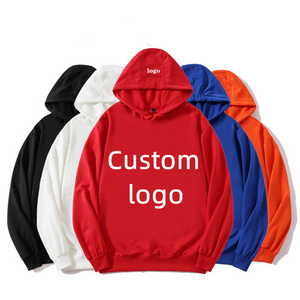 Custom New White Hooded Hoodie Men Thick Fabric Solid Basic Sweatshirts Quality mens dry fit Hoodies