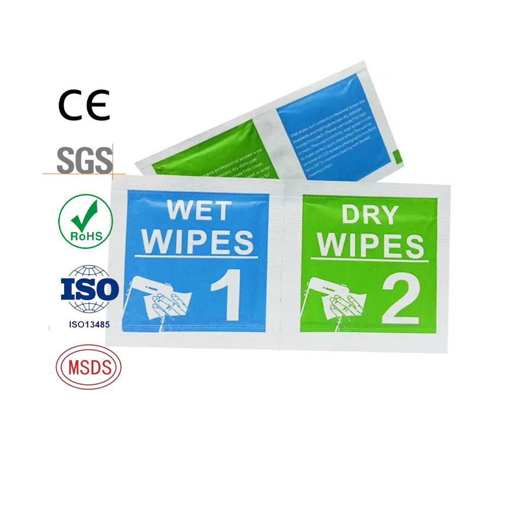 OEM ODM Electronic LCD Screen Mobile Phone Screen Cleaning Wet Wipes Disposable Lens Eye Glass Cleaning Wet Wipes