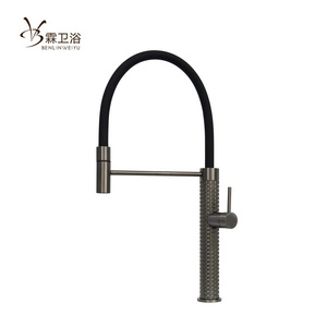 Contemporary 1-Handle Single hole Kitchen Faucet with Pull-down Spout