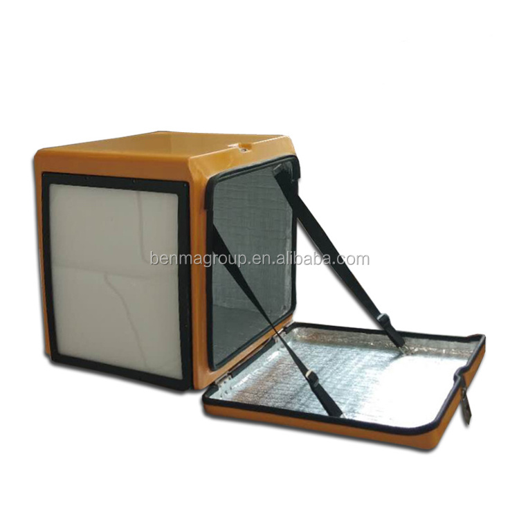 93L LED light fiberglass insulated food delivery box for scooter bike