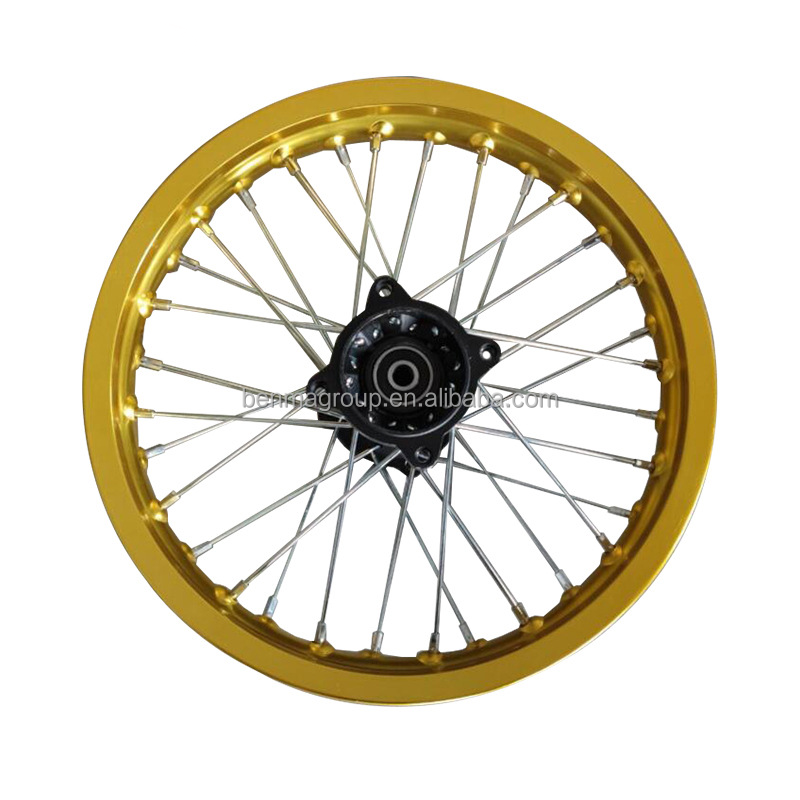 Off-Road Motorcycle Spare Parts 1.85 14 Inch Aluminum Wheel With Hub Rim Axle Hole 15mm