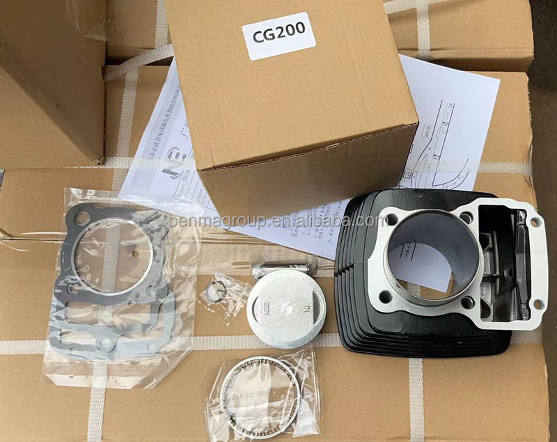 Benma CG 200CC CG200 engine parts for lifan 200cc air-cool  63.5mm motorcycle cylinder piston gasket kit LF196 cilindro moto