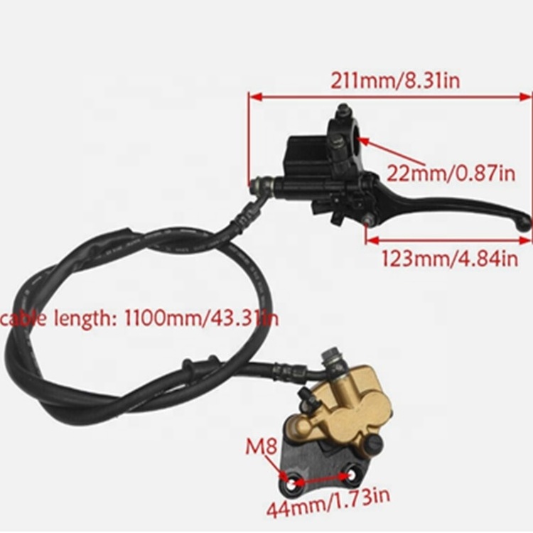 Hydraulic rear brake Disc Brake Caliper cylinder 110cc 125cc CRF70 caliper for Dirt bike