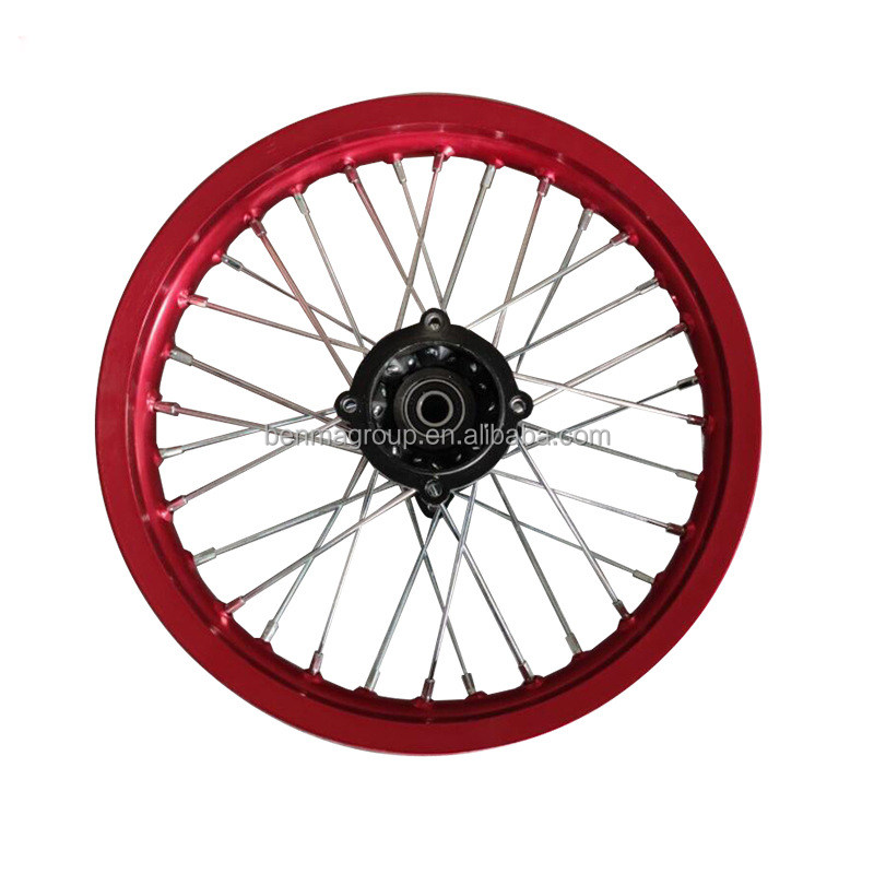 Off-Road Motorcycle Spare Parts 1.85 14 Inch Aluminum Wheel With Hub Rim Axle Hole 15mm