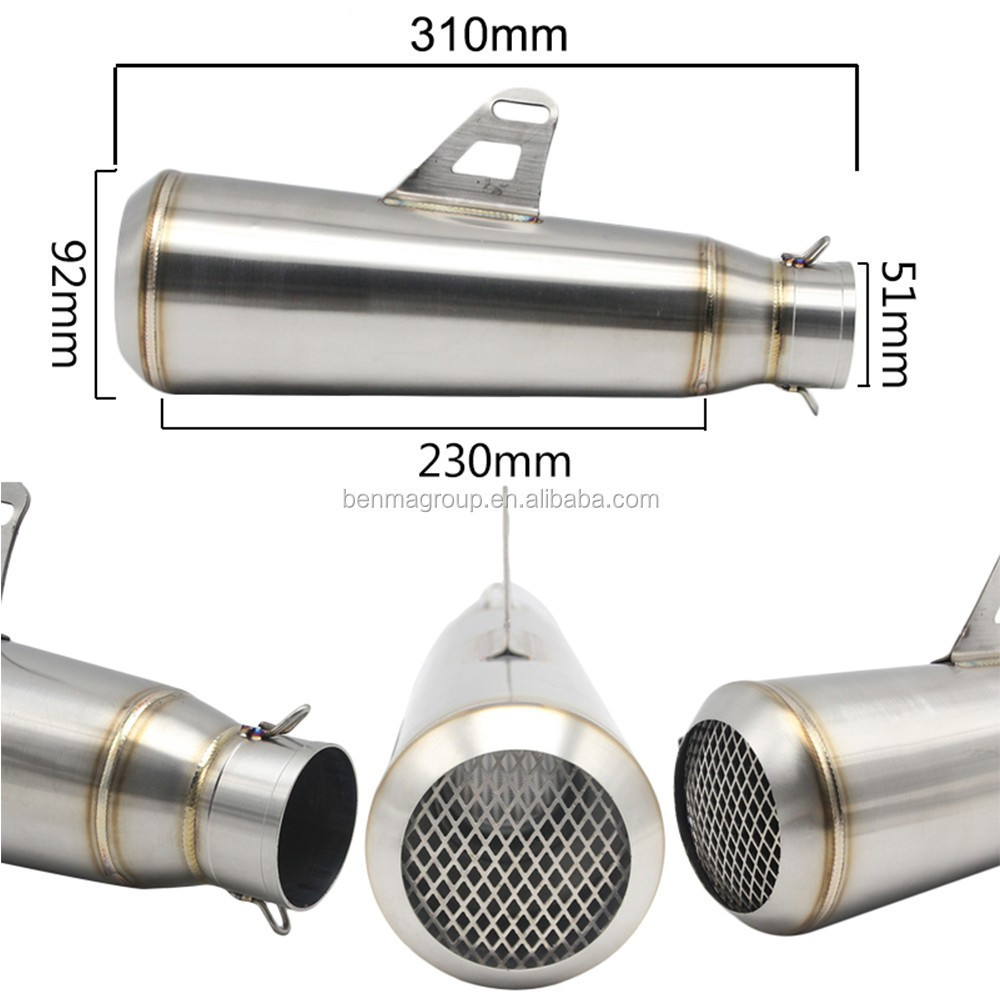 Stainless Steel Universal Motorcycle Exhaust Muffler For Most Motorbike Z1000 Z750 Z800