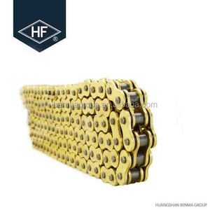 High Performance Motorcycle Chain 525 Golden Chain Sets Seal Chain For Motorcycle 112Links