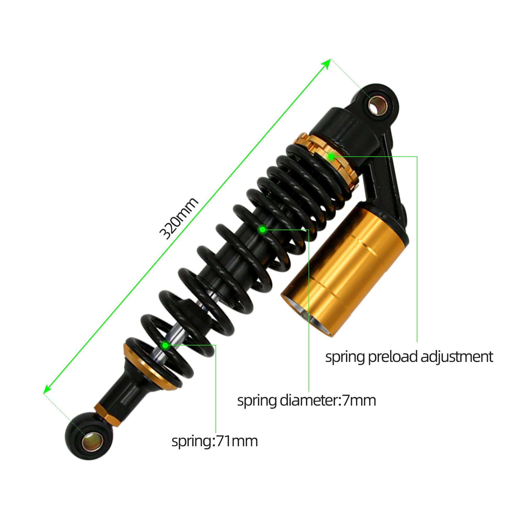 Universal Motorcycle Shocks 340mm Rear Air Shocks Absorber available for accesorios para moto Kawasaki Suzuki Yamaha Go Kart