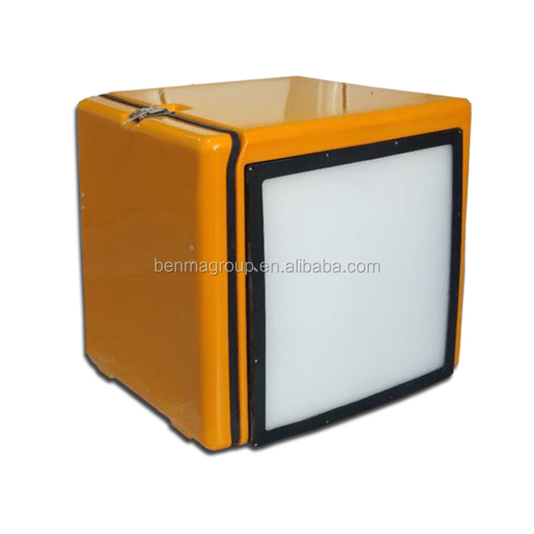 93L LED light fiberglass insulated food delivery box for scooter bike