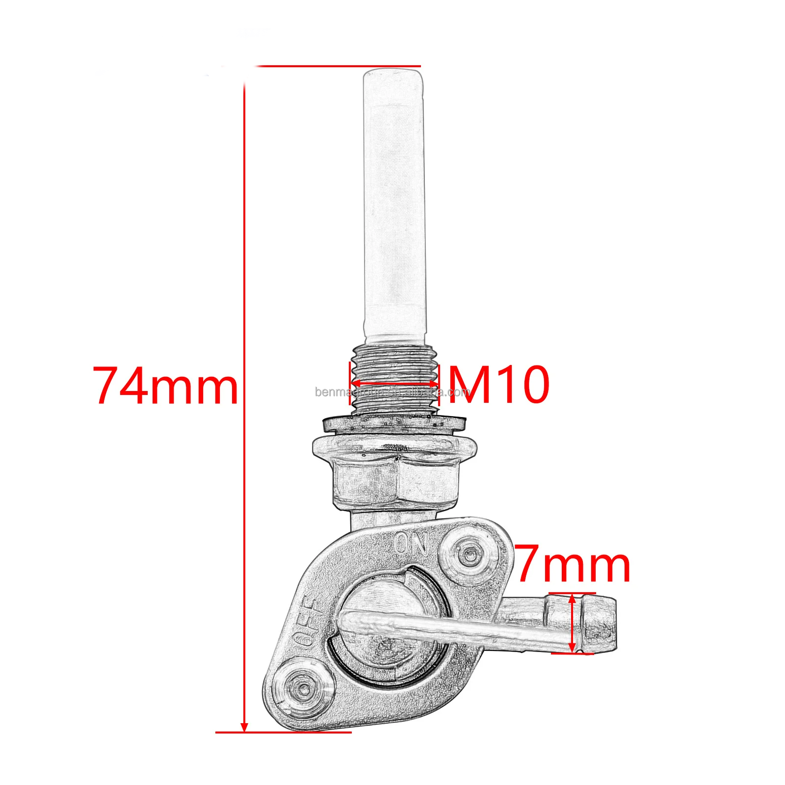 Motorcycle M10x1.25 Gas Tank Fuel Switch Gasoline Faucet Switch Engine Oil Tank Tap Petcock Durable For Honda Suzuki Universal