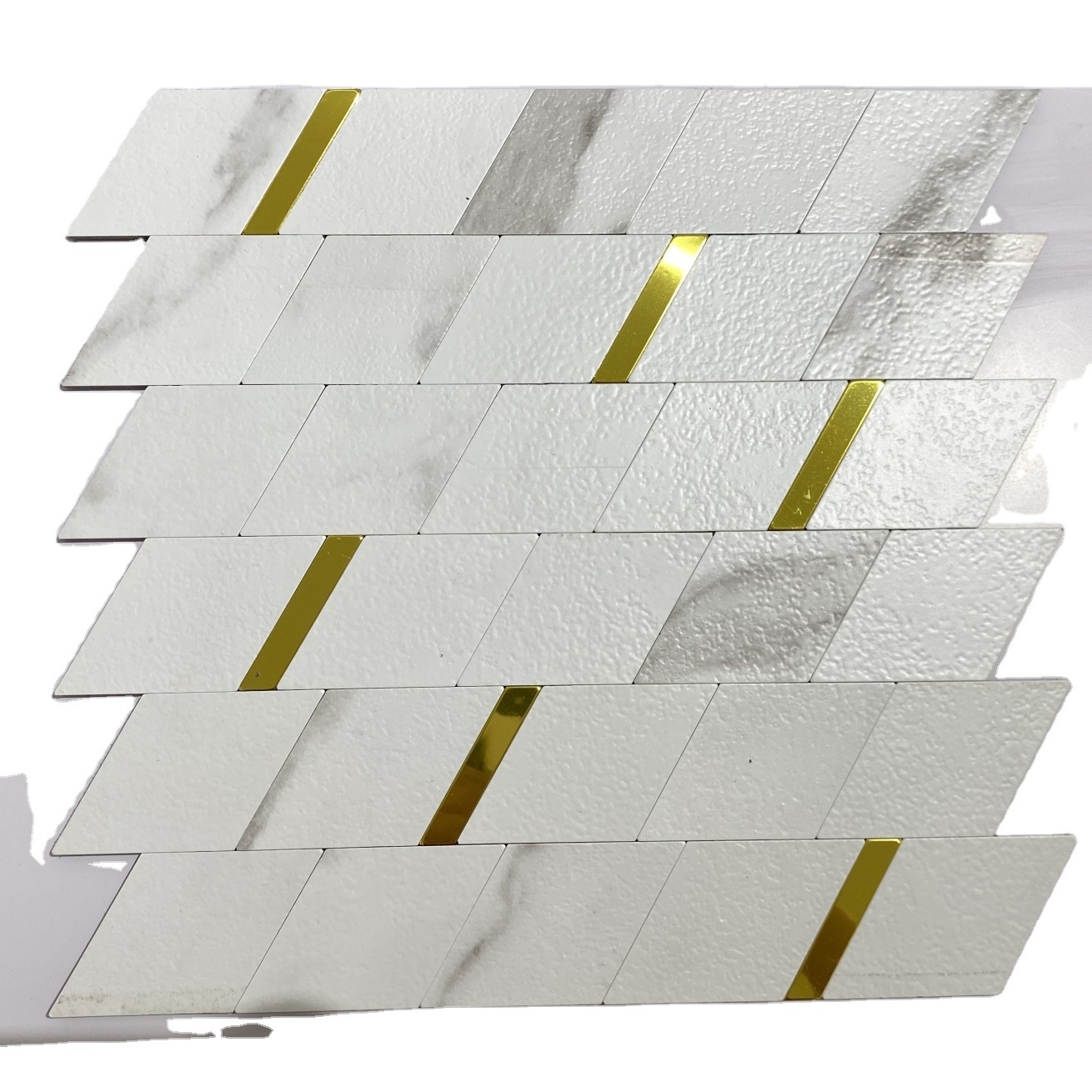 Easy to install Sticker Adhesive Paper tile for floor  Ceiling tiles White Mosaic Wall  3M adhesive laminate pvc tile