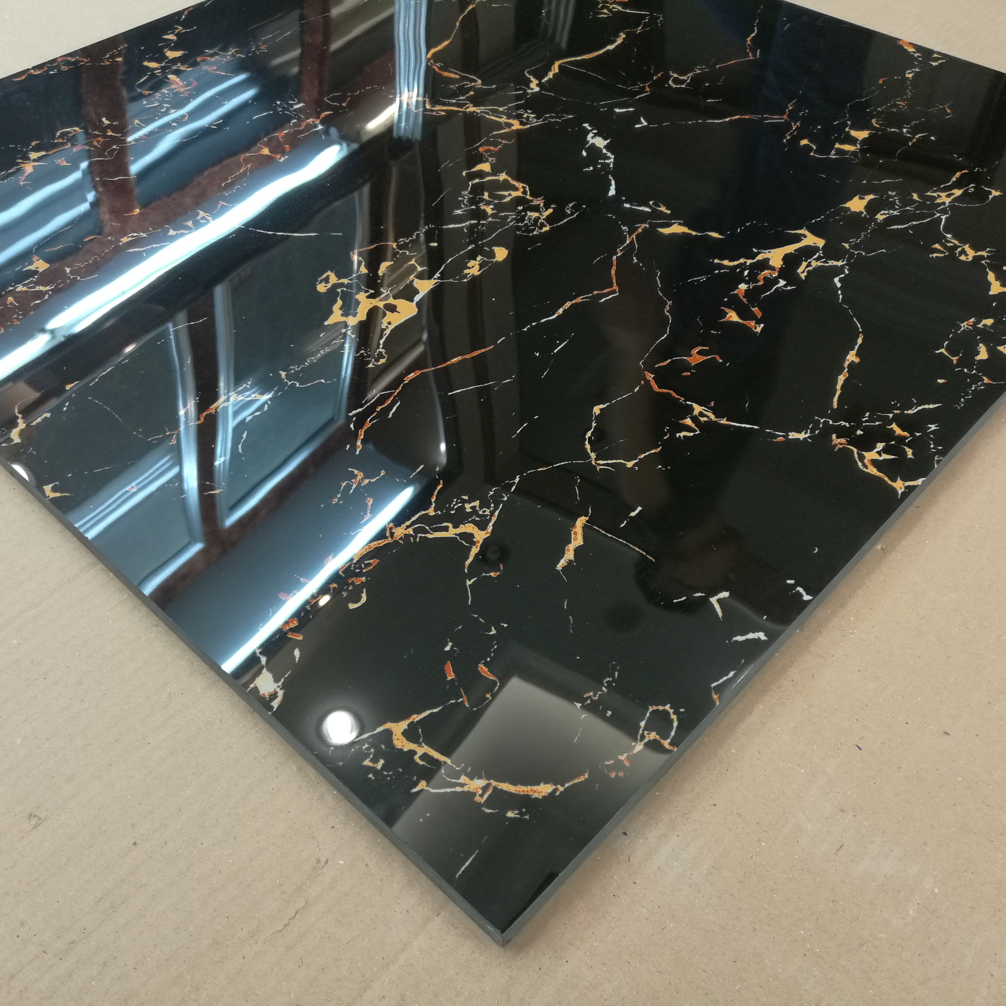 gold and black 600x600 full polished hot selling walls tiles glazed marble porcelain flooring ceramic tile tiles