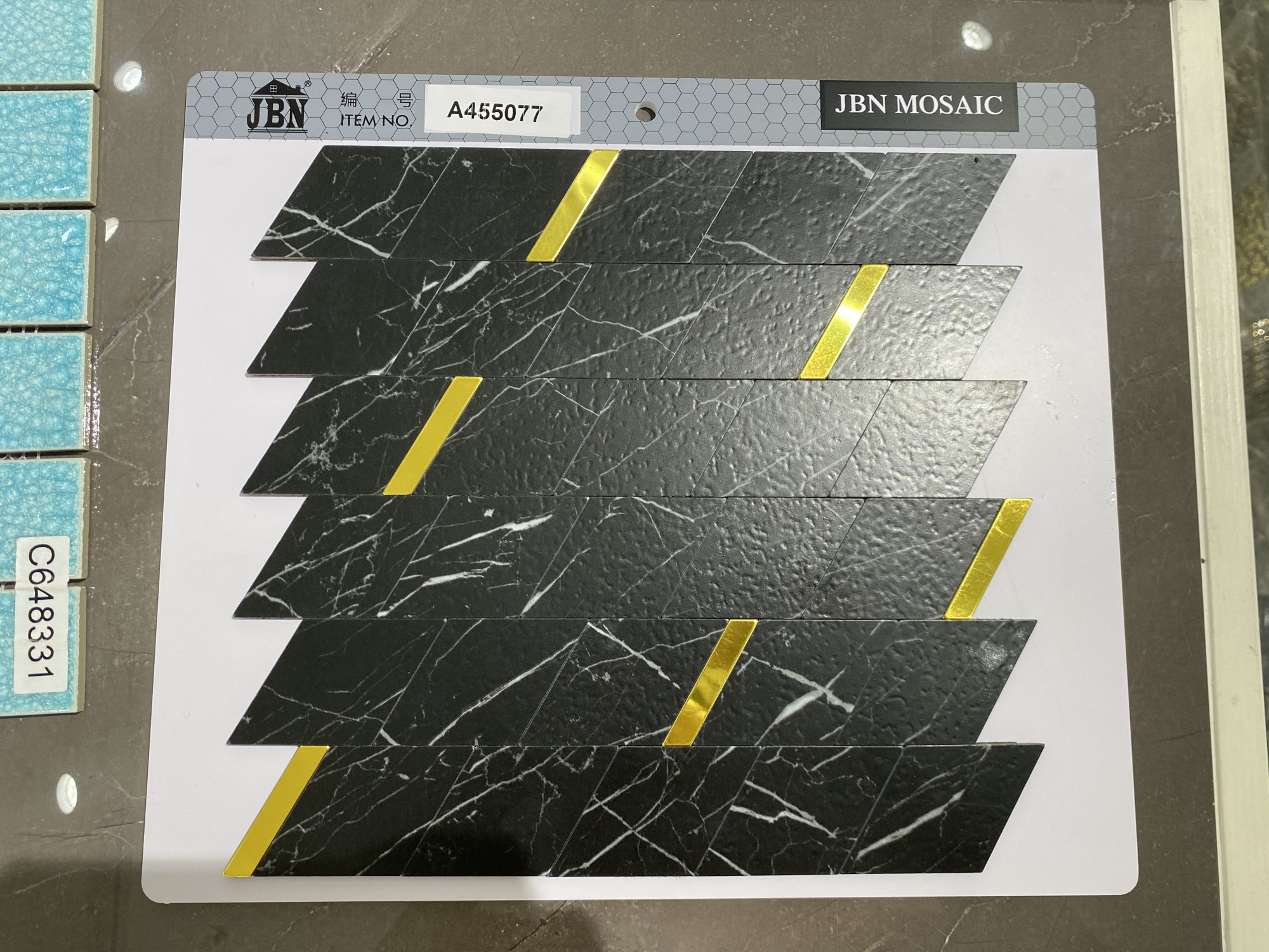 Easy to install Sticker Adhesive Paper tile for floor  Ceiling tiles White Mosaic Wall  3M adhesive laminate pvc tile