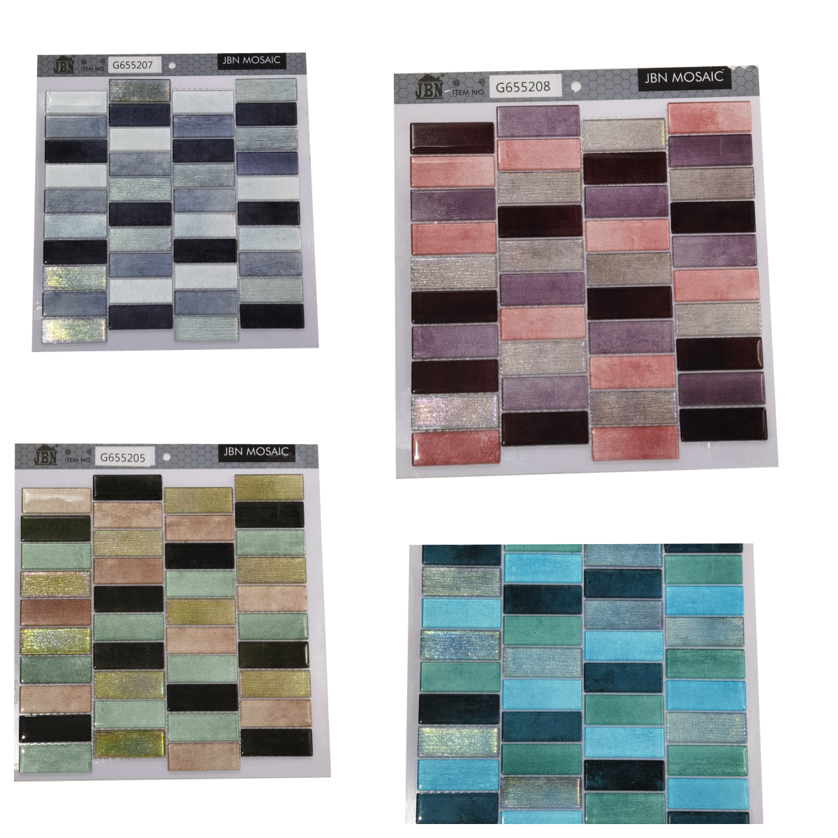 Newly Designed Pink Purple Mixed With Fine Sparkling Mosaic Decorative Glass Mosaic Tile For Building Material