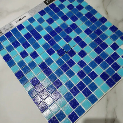 23x23 blue mosaic pool tiles for swimming pool decorations glass tile backsplash square pool