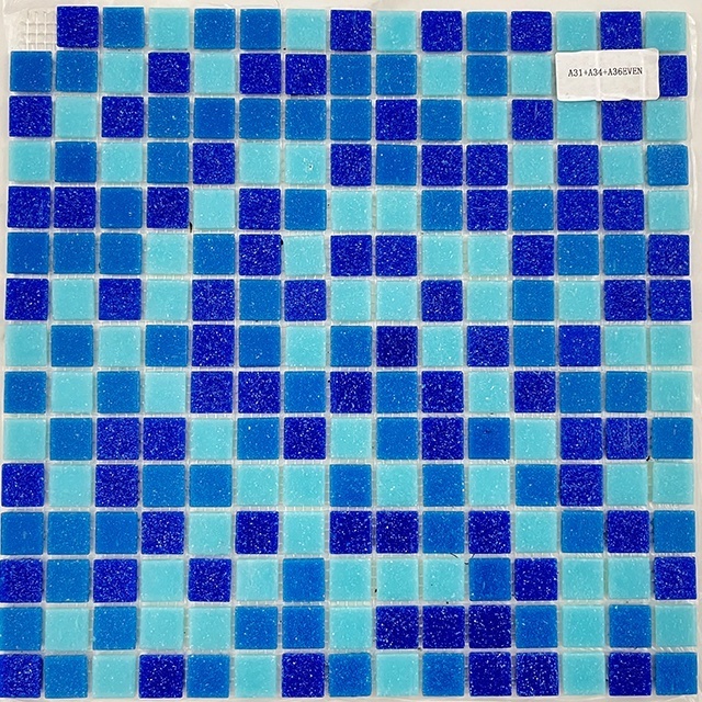 23x23 blue mosaic pool tiles for swimming pool decorations glass tile backsplash square pool