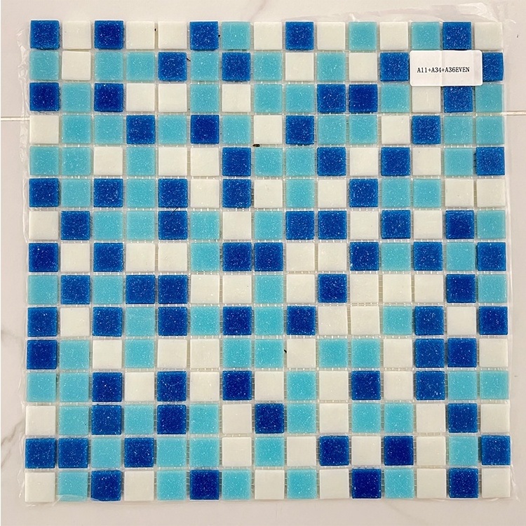 23x23 blue mosaic pool tiles for swimming pool decorations glass tile backsplash square pool