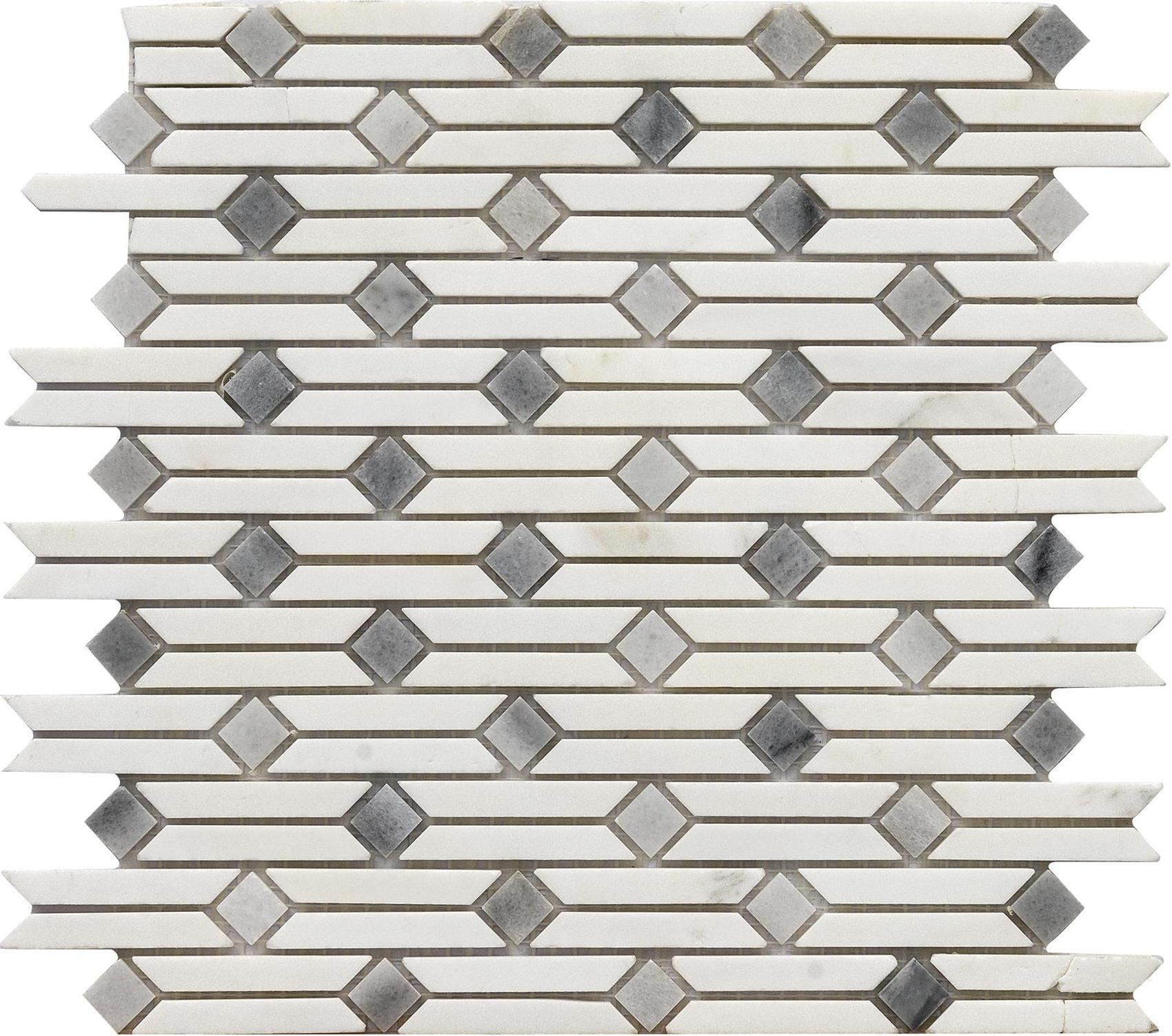 Waterjet Floor Wall rhombus Kitchen Backsplash peel and stick tile white Stone Bathroom marble mosaic tiles