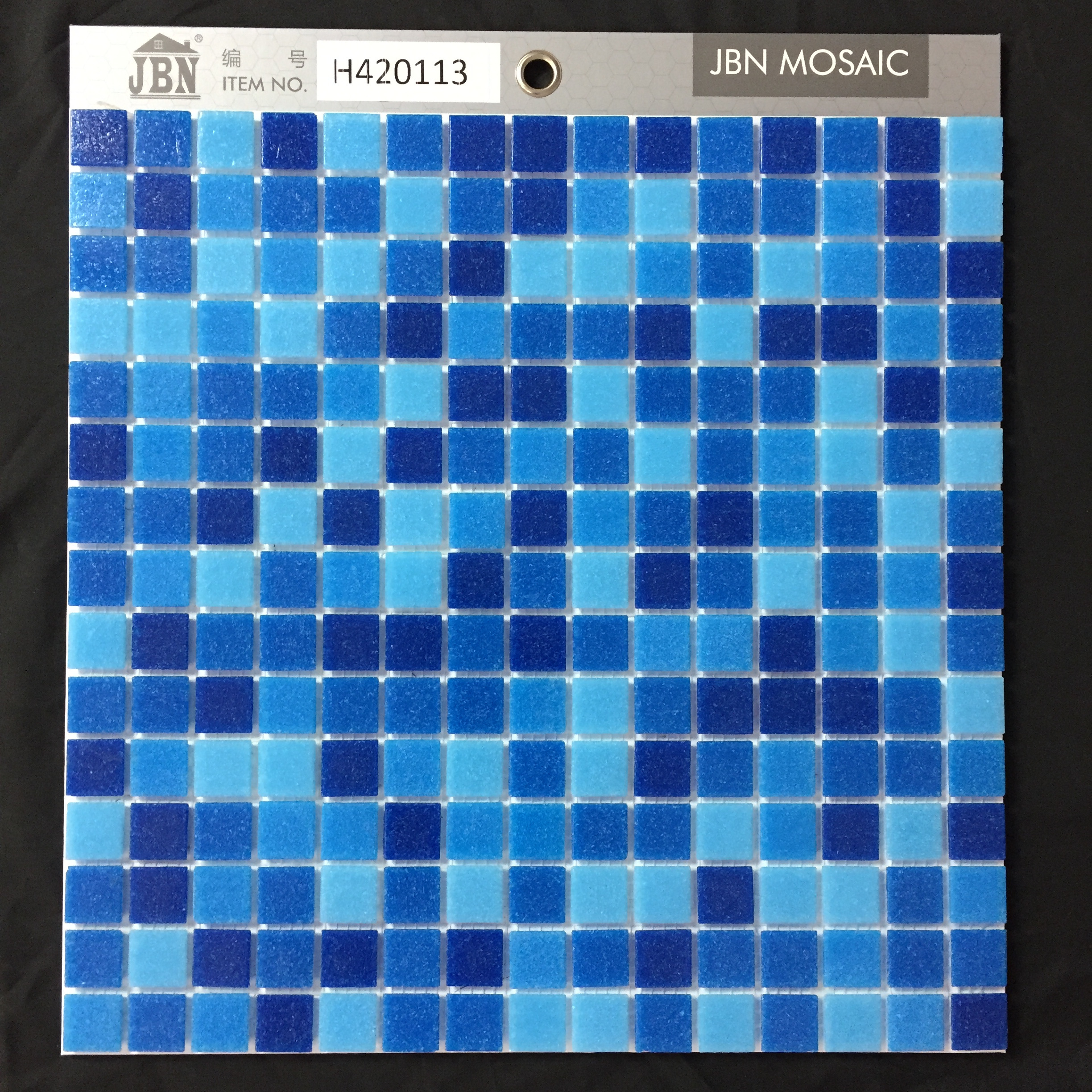 Foshan factory supply Colorize Wholesale square mixed color blue mosaic Tiles Glass swimming pool mosaic tile for  decoration